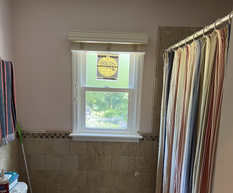 Obscure glass for bathroom window